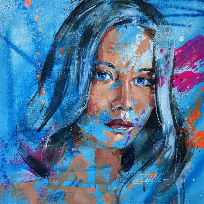 Painting Katja by Istraille | Painting Figurative Acrylic Portrait