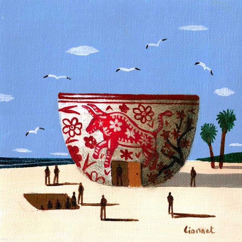 Gemälde Taureau von Lionnet Pascal | Gemälde Surrealismus Acryl Stillleben