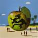 Painting Dragon by Lionnet Pascal | Painting Surrealism Acrylic Landscapes Animals still-life