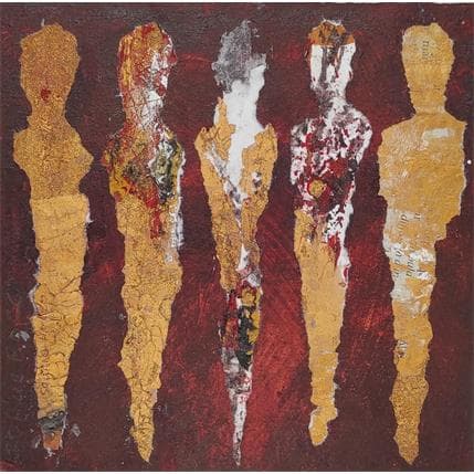 Peinture Quintet par Rocco Sophie | Tableau Art Singulier Mixte, Acrylique
