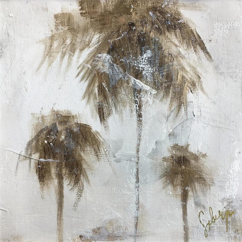Peinture Palms 1 par Solveiga | Tableau Impressionnisme Acrylique Nature