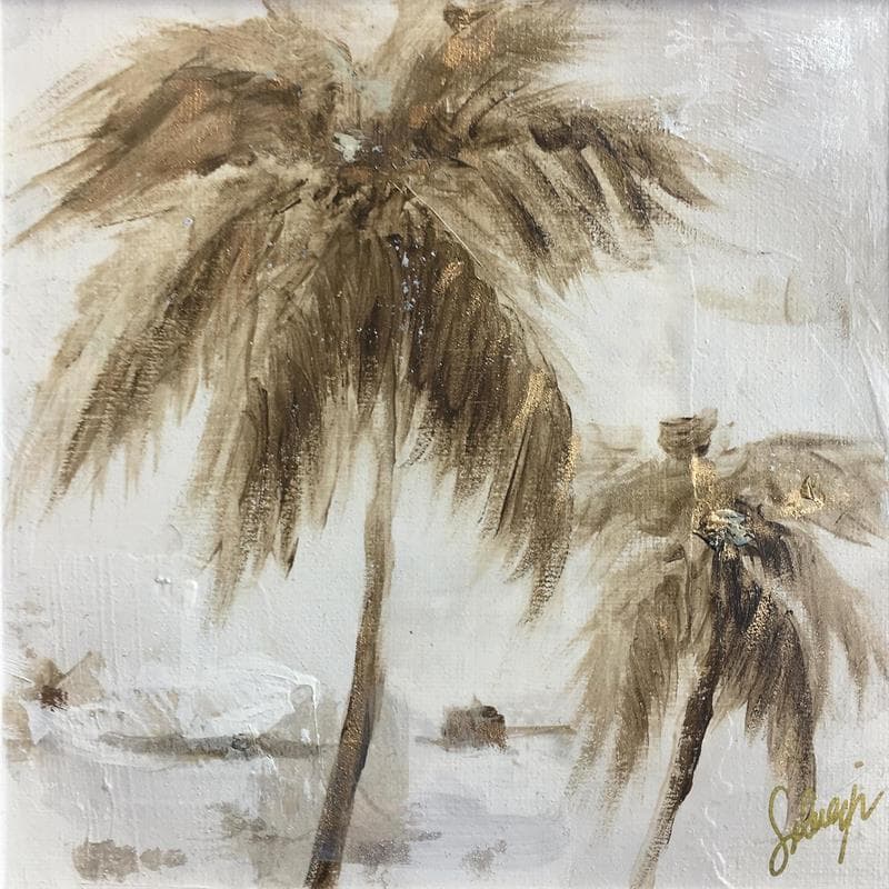 Gemälde Palms 2 von Solveiga | Gemälde Figurativ Natur Acryl