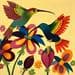 Painting HUMMING BIRDS by Lennoz Raphaële | Painting Figurative Oil Portrait Pop icons