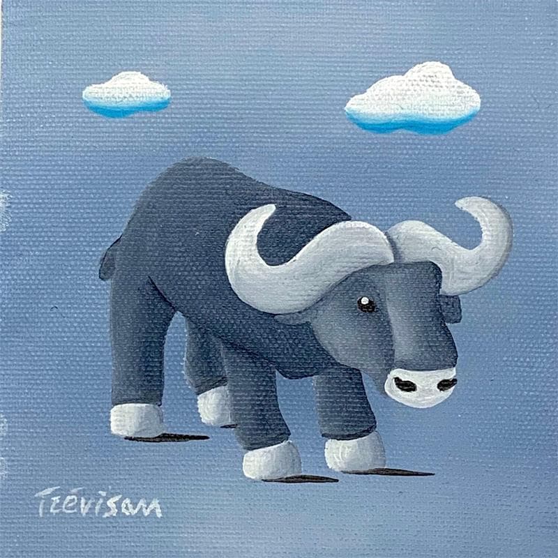 Painting Buffalo by Trevisan Carlo | Painting Oil