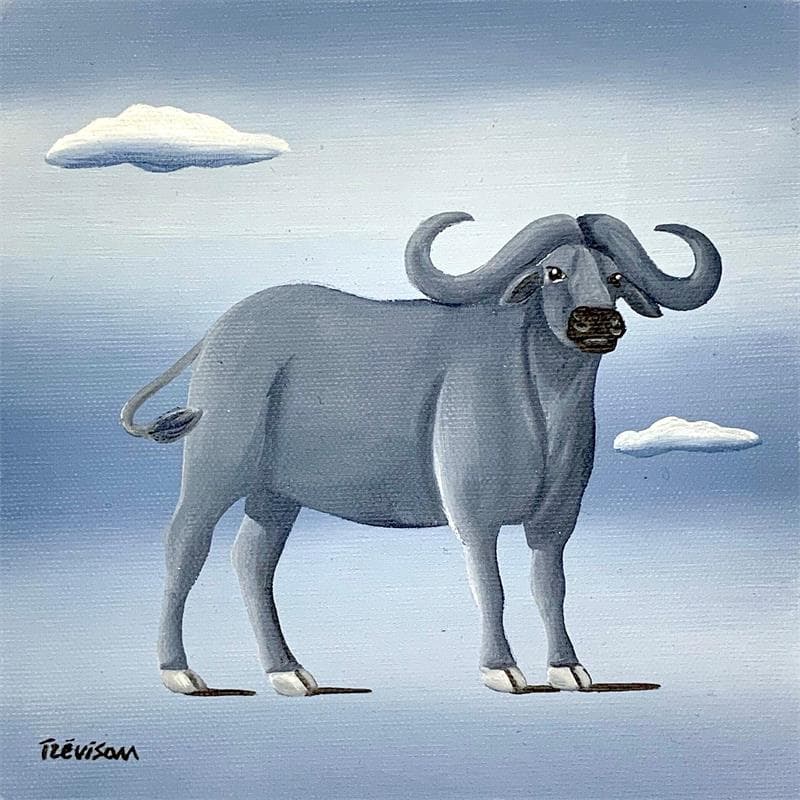 Peinture Buffalo par Trevisan Carlo | Tableau Figuratif Huile