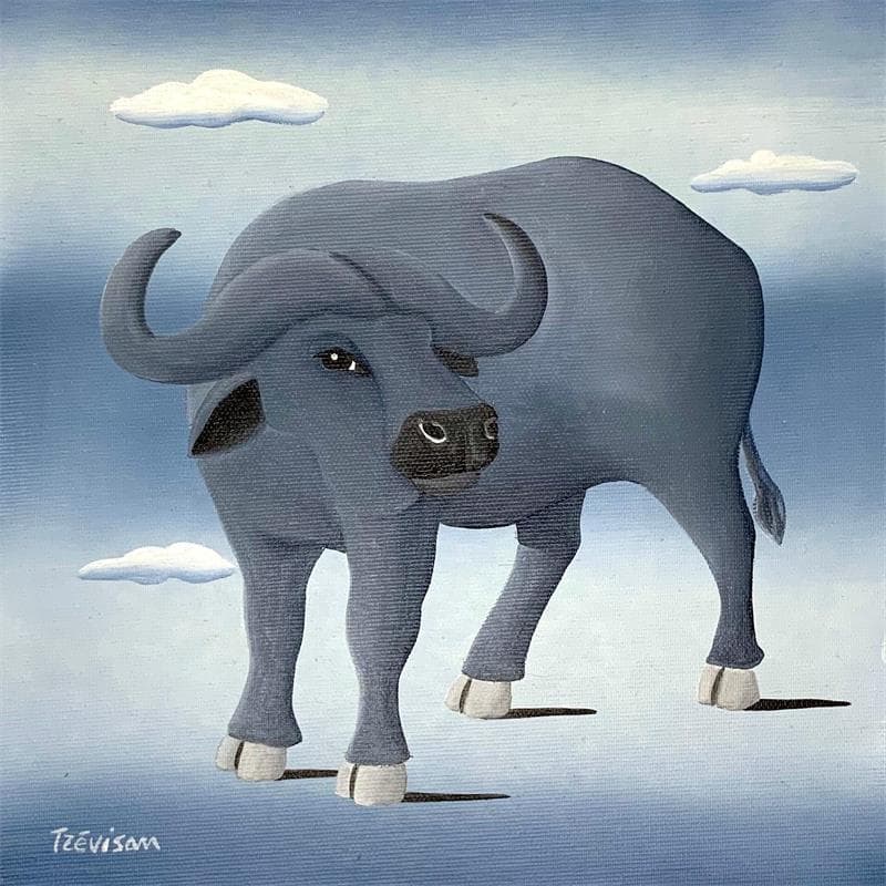 Gemälde Buffalo von Trevisan Carlo | Gemälde Figurativ Öl Pop-Ikonen, Porträt