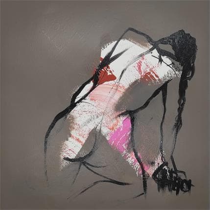 Painting Pink 6  by Chaperon Martine | Painting Figurative Mixed Nude