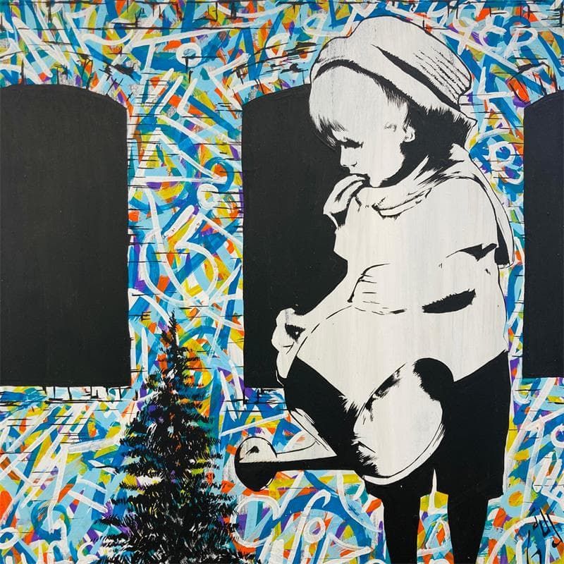 Painting The christmas tree factory by Di Vicino Gaudio Alessandro | Painting Street art Life style Graffiti Acrylic