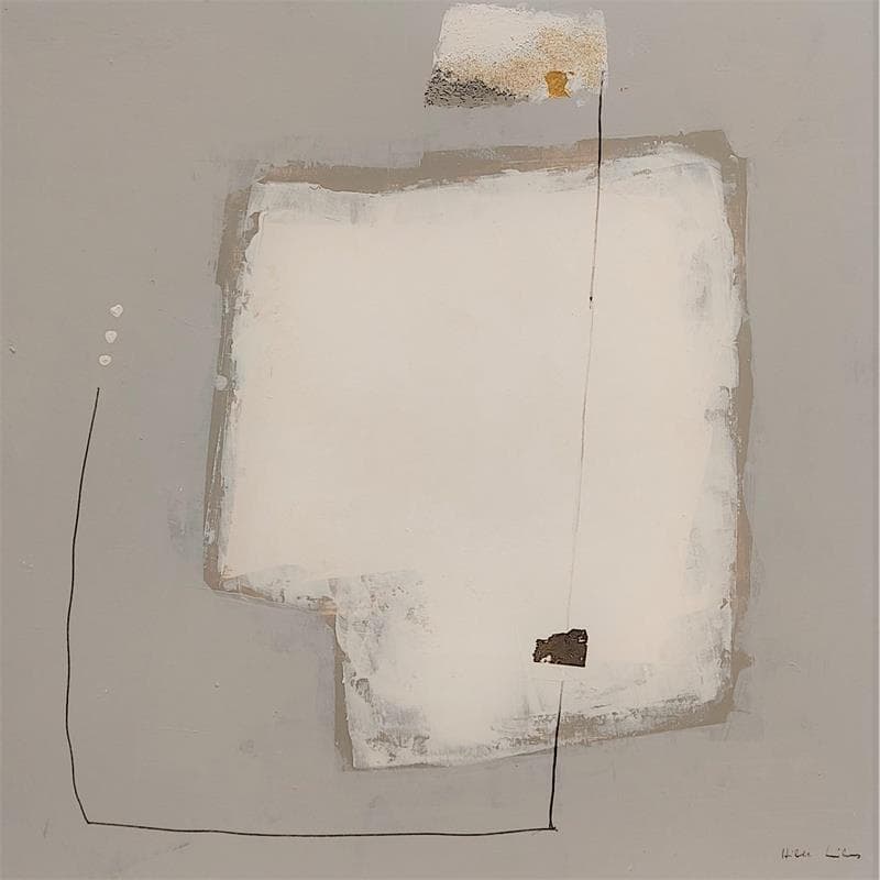 Peinture LN113 par Wilms Hilde | Tableau Abstrait Mixte minimaliste