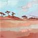 Peinture Roses sur la plage par PAPAIL | Tableau Figuratif Huile Paysages