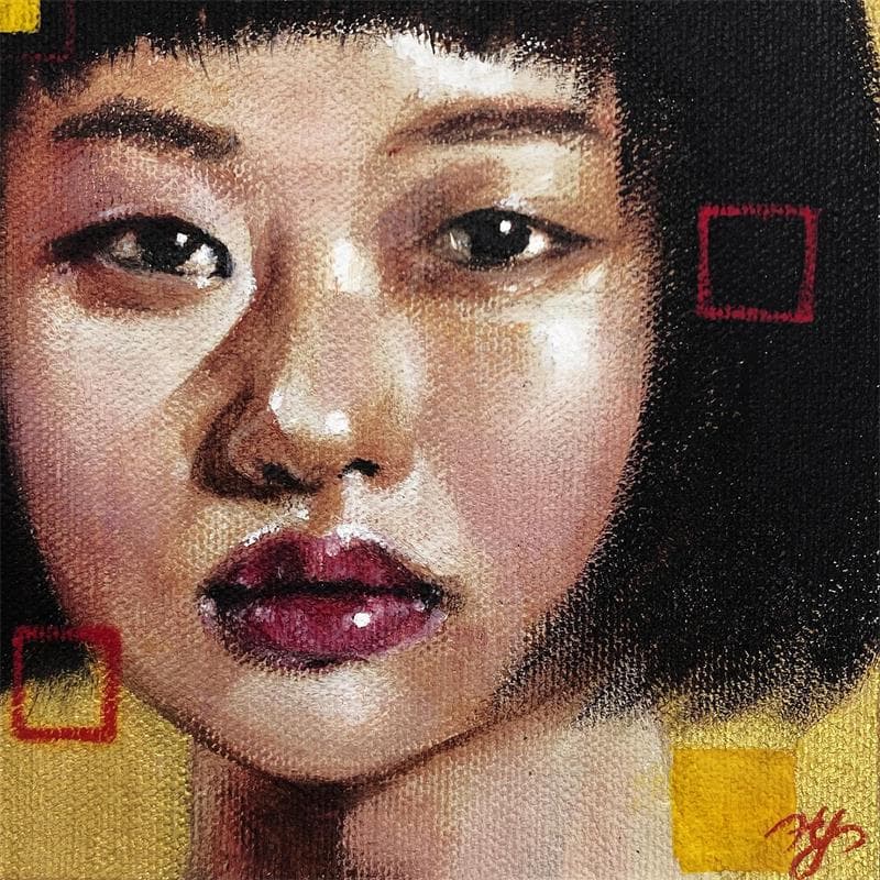 Painting Ara by Haelyn Y | Painting Figurative Acrylic Portrait