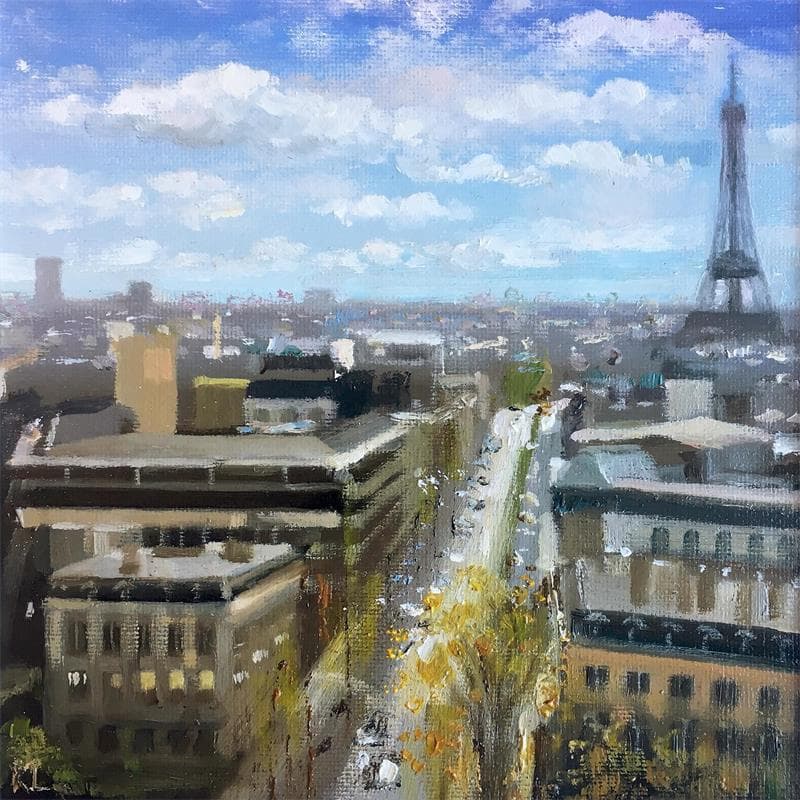 Gemälde Paris von Lokotska Katie  | Gemälde Figurativ Urban Öl