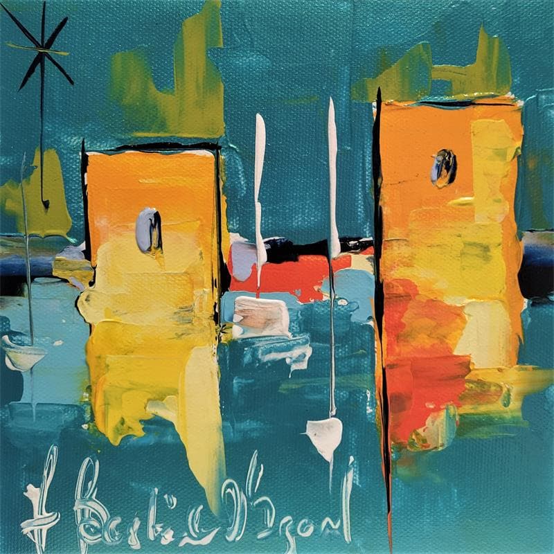 Painting VACANCES D'ETE by Bastide d´Izard Armelle | Painting Abstract Acrylic Urban