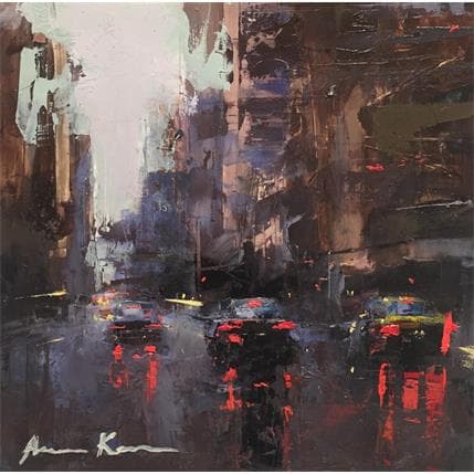 Painting NYC 02 by Amine Karoun | Painting Figurative Oil Pop icons, Urban