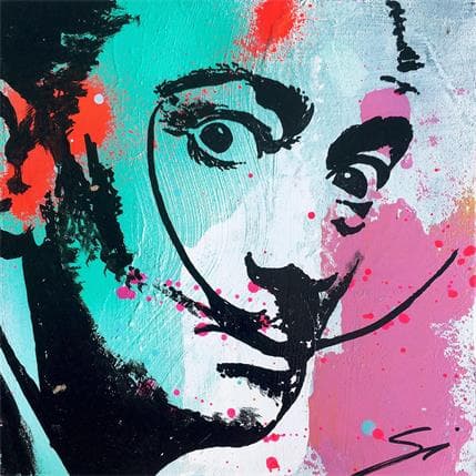 Peinture Salvador Dali par Mestres Sergi | Tableau Pop Art Mixte icones Pop