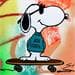 Painting Snoopy sun glasses by Mestres Sergi | Painting Pop art Mixed Pop icons