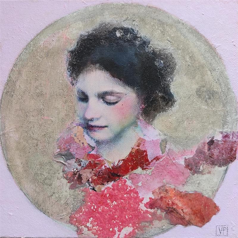 Painting L'enfance by Anton | Painting Figurative Mixed Portrait