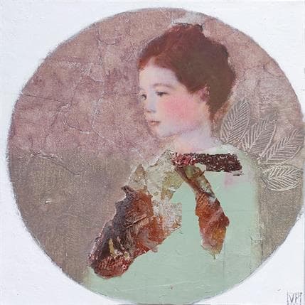 Painting Eugénie by Paquereau Véronique | Painting Figurative Mixed Portrait