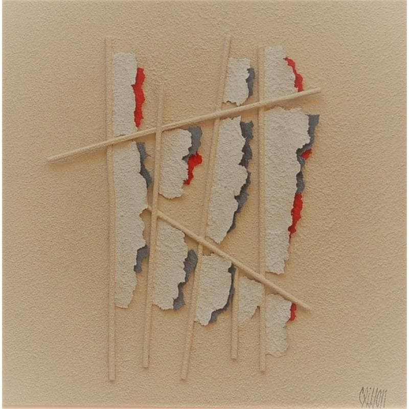 Painting A batons rompus by Clisson Gérard | Painting Abstract Minimalist