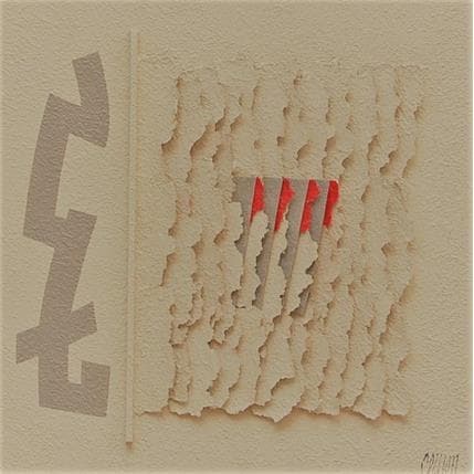 Painting Fais moi signe by Clisson Gérard | Painting Abstract Minimalist