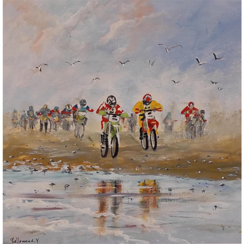 Painting Enduropale Le Touquet by Lallemand Yves | Painting Figurative Acrylic Life style