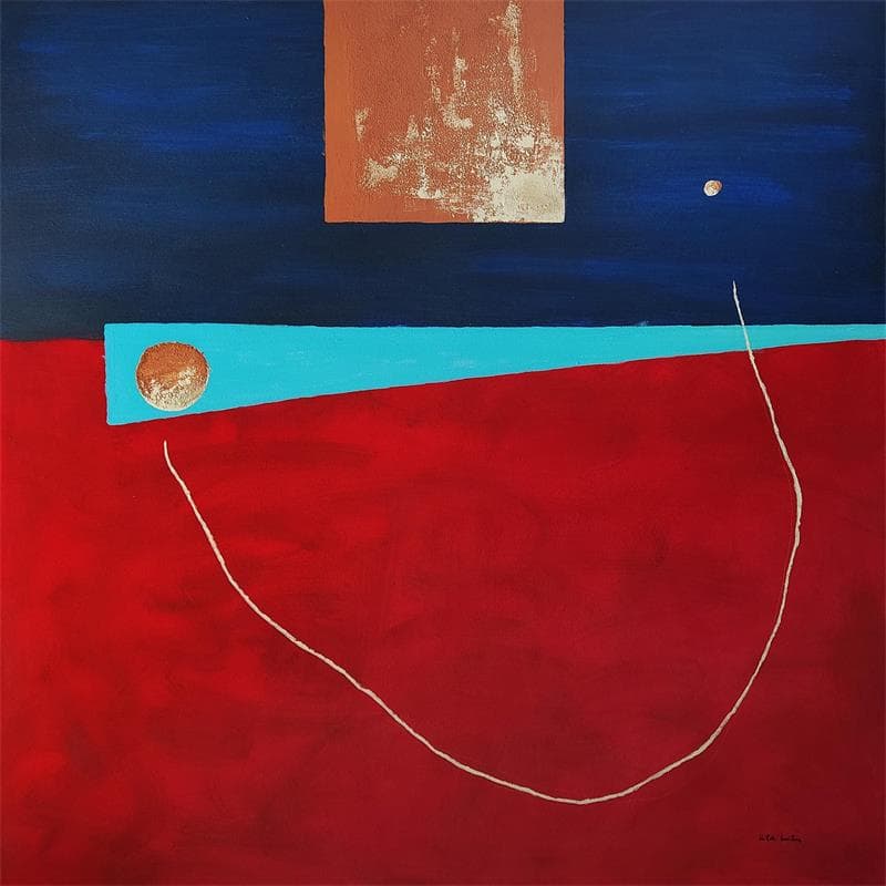 Painting Sans titre by Wilms Hilde | Painting Abstract Acrylic Minimalist