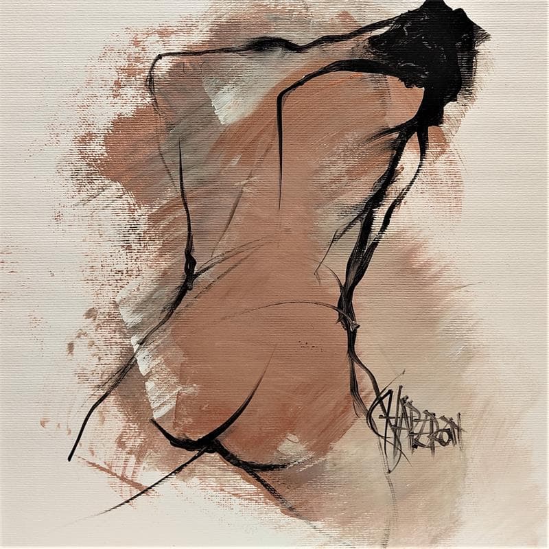 Painting SAVEURS D'AUTOMNE 5 by Chaperon Martine | Painting Figurative Nude Acrylic
