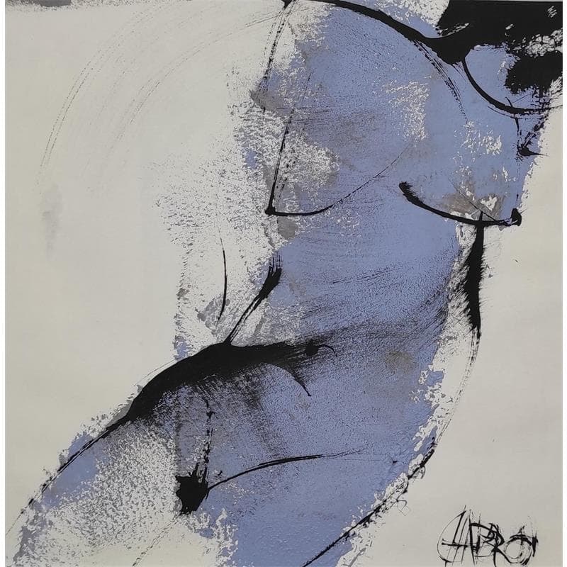 Painting Gris Taupe 22 by Chaperon Martine | Painting Figurative Acrylic Nude
