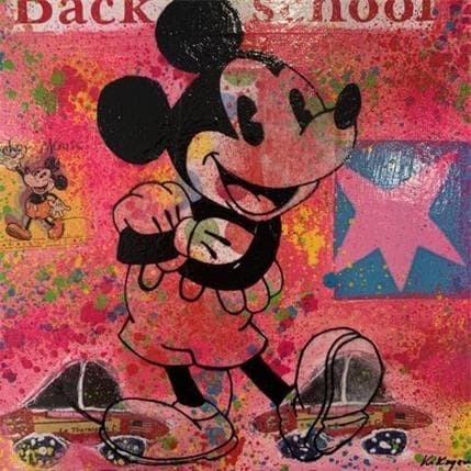 Peinture Mickey the boss par Kikayou | Tableau Figuratif Huile icones Pop, Portraits