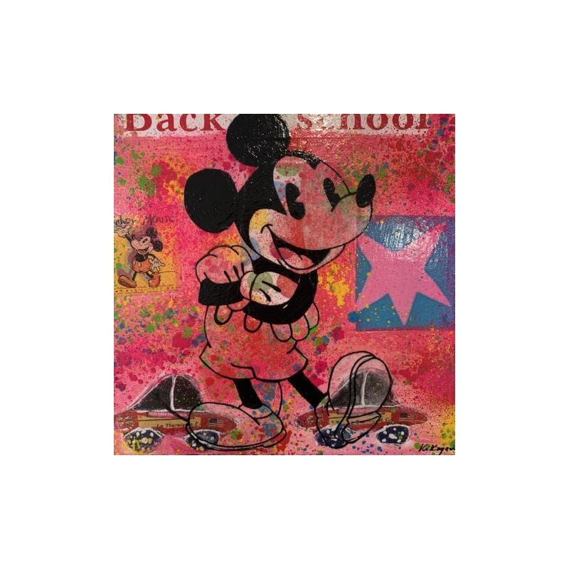 Peinture Mickey the boss par Kikayou | Tableau Figuratif Portraits Icones Pop Graffiti Huile