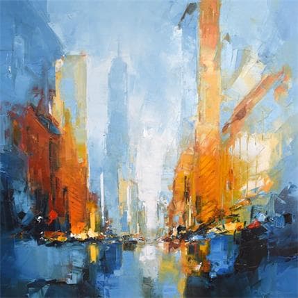 Painting UPPER EAST SIDE by Castan Daniel | Painting Abstract Oil Urban