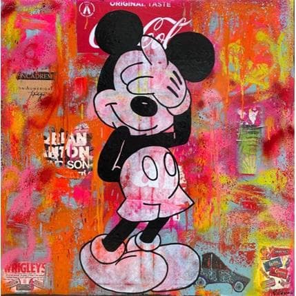 Painting Mickey Shy by Kikayou | Painting Street art Mixed Animals, Portrait