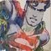 Gemälde Superman von Schroeder Virginie | Gemälde Pop-Art Porträt Pop-Ikonen Acryl