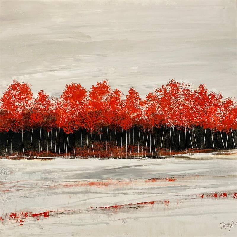 Gemälde La vie parmi les arbres von Escolier Odile | Gemälde