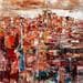 Peinture New York City par Reymond Pierre | Tableau Figuratif Huile Vues urbaines