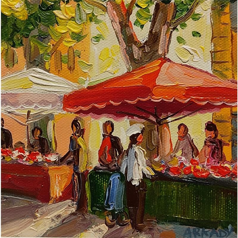 Painting marché aux fleurs by Arkady | Painting