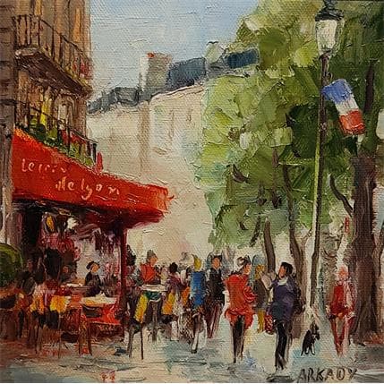 Painting la café de Lyon by Arkady | Painting Figurative Oil Pop icons