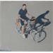 Peinture by bike 02 par Castignani Sergi | Tableau Figuratif Scènes de vie Huile Acrylique