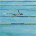 Painting swimmer 06 by Castignani Sergi | Painting Figurative Life style Oil