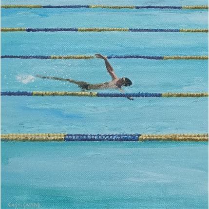 Peinture swimmer 06 par Castignani Sergi | Tableau Figuratif Huile scènes de vie