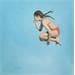 Peinture girl sauter 02 par Castignani Sergi | Tableau Figuratif Acrylique scènes de vie