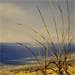 Gemälde S'assoir sur le sable von Guillet Jerome | Gemälde Figurativ Öl