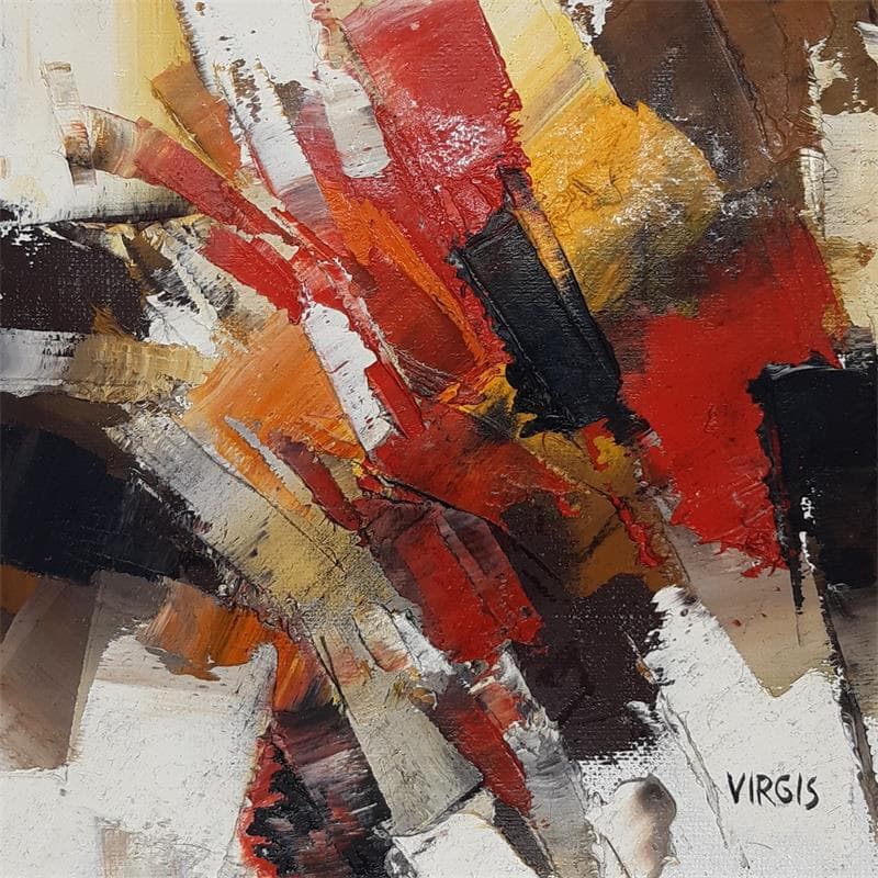 Painting Quick and sharp by Virgis | Painting Abstract Minimalist Oil