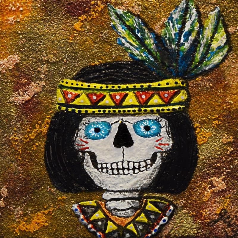 Painting PETIT INDIEN by Geiry | Painting Figurative Acrylic Portrait