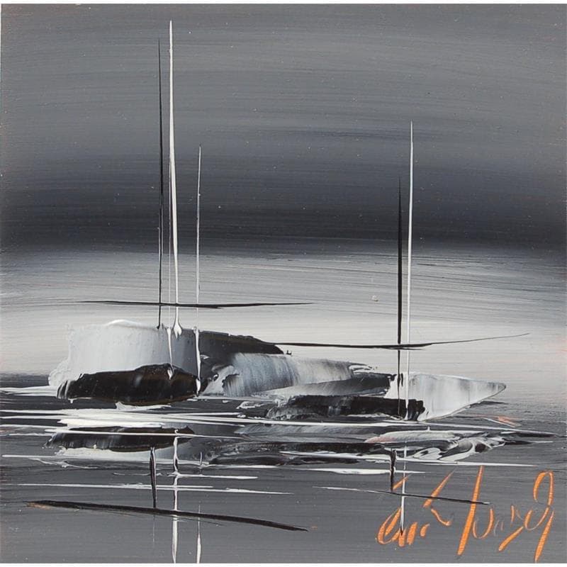 Painting Voyage - De noir et de blanc by Munsch Eric | Painting Figurative Oil Marine