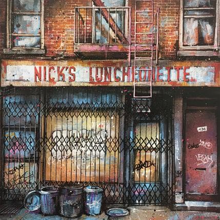 Peinture Nick's luncheonette par Graffmatt | Tableau Street Art Graffiti Vues urbaines