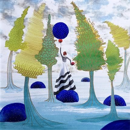 Painting Nature-llement en équilibre by Nai | Painting Surrealist Mixed Life style